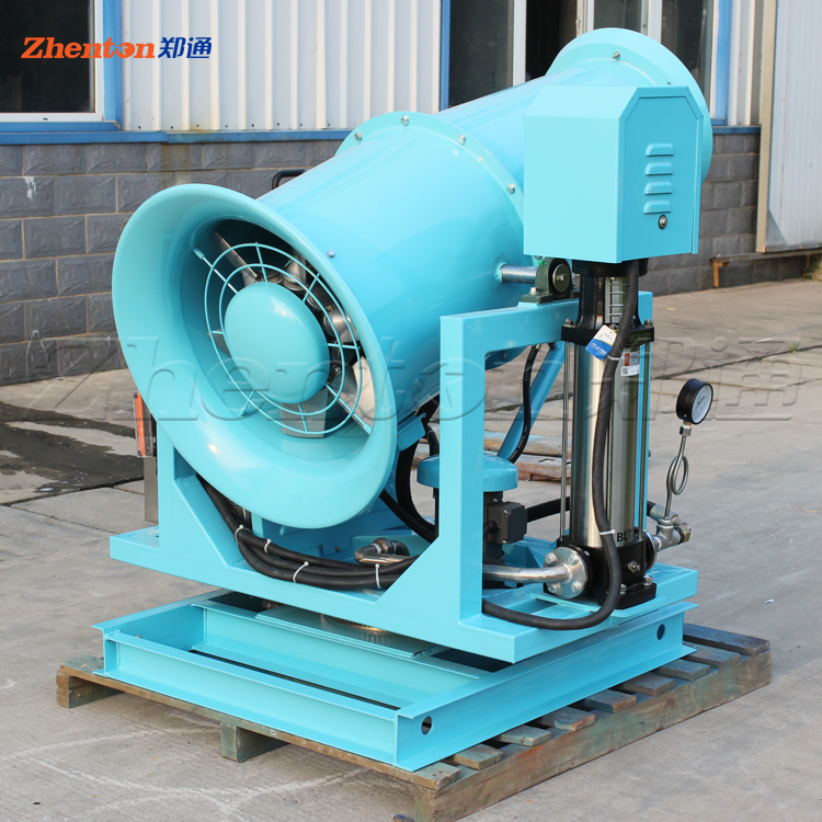 固定式霧炮機怎么安裝？鄭通風機環保霧炮機廠家告訴您！